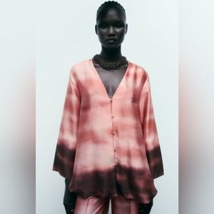 NWT Zara Tie Dye Blouse